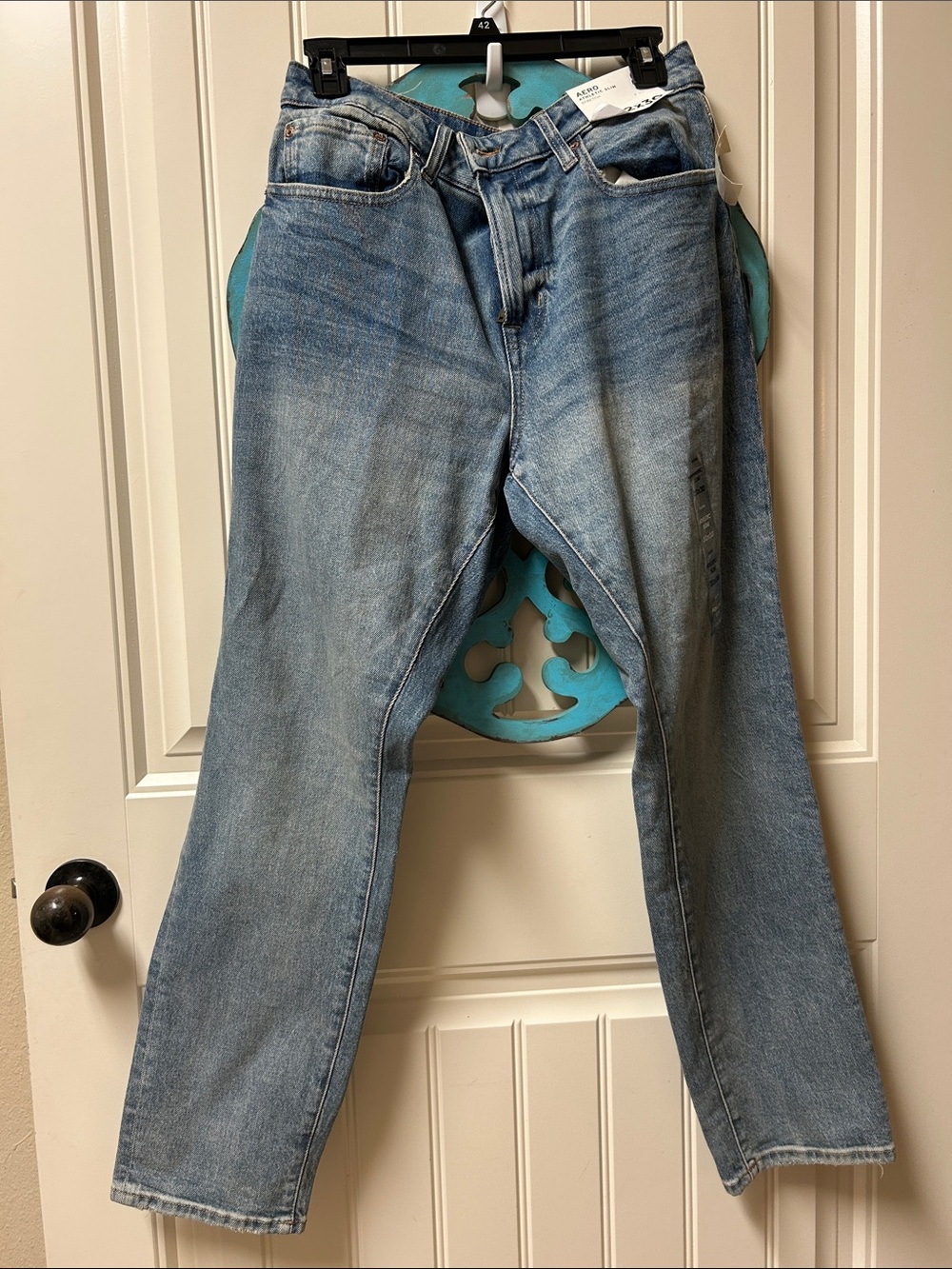 Aeropostale Slim Men's Jeans in Light Blue Wash—athletic slim
